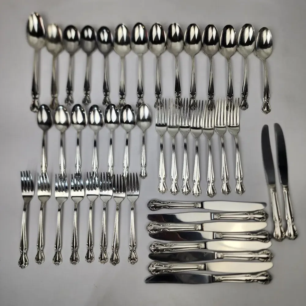 Rogers Bros IS 1952 Daybreak Elegant Lady Reinforced Silver Flatware 47 Various